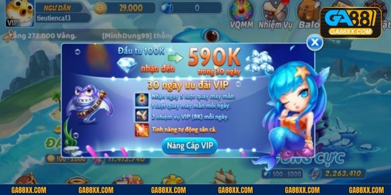 Bắn cá Tiểu Tiên Cá tựa game giải trí thú vị tại GA88