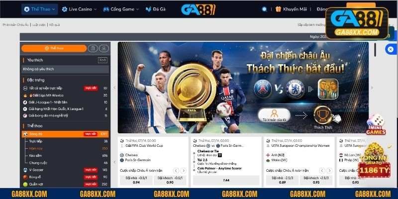 GA88 – tâm điểm tỷ lệ kèo chuẩn xác và minh bạch