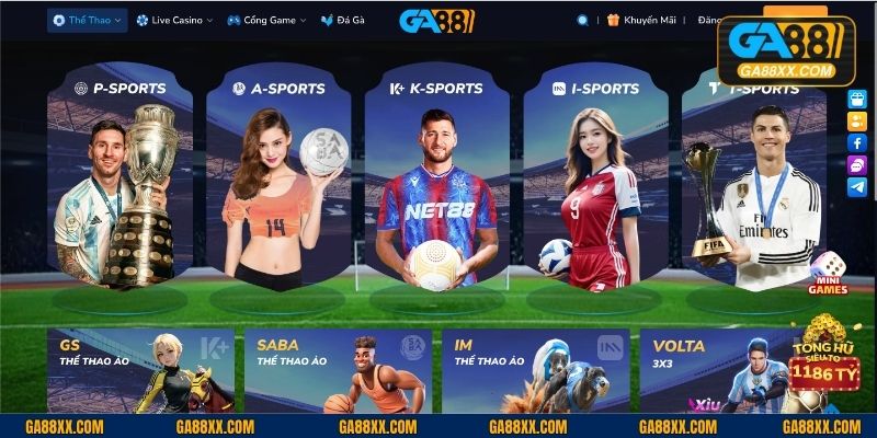 Tổng hợp game cá độ thể thao GA88 – Hệ sinh thái kèo cược đa chiều